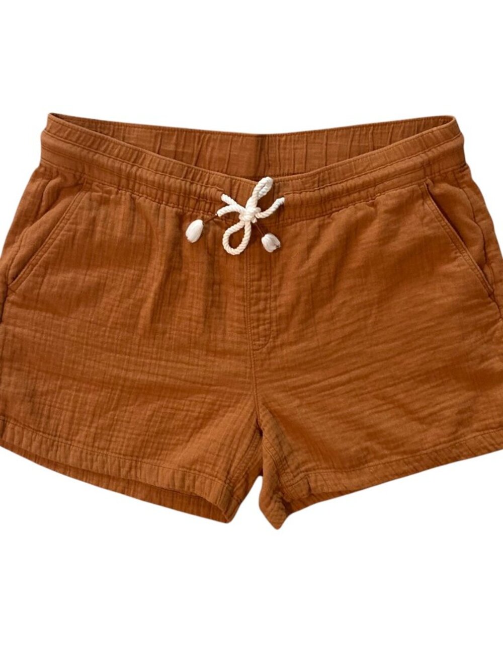 Women's OLD NAVY Crinkle Gauze High Rise Wide Leg Shorts ORANGE Size XL